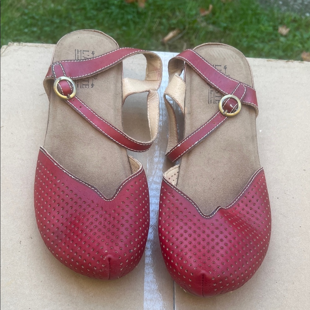 Spring step Lartiste real leather burgundy shoes super comfy